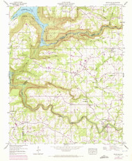 Grove Oak, Alabama 1946 (1972) USGS Old Topo Map Reprint 7x7 AL Quad 304055