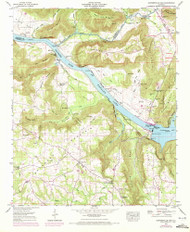 Guntersville Dam, Alabama 1948 (1972) USGS Old Topo Map Reprint 7x7 AL Quad 304069