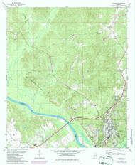 Jackson, Alabama 1978 (1986) USGS Old Topo Map Reprint 7x7 AL Quad 304280