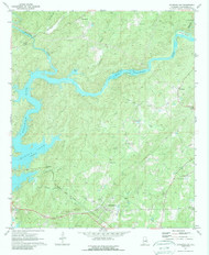 Jacksons Gap, Alabama 1971 (1989) USGS Old Topo Map Reprint 7x7 AL Quad 304281