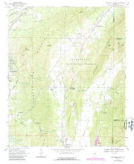 Jacksonville East, Alabama 1967 (1984) USGS Old Topo Map Reprint 7x7 AL Quad 304290