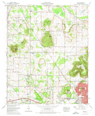 Jeff, Alabama 1967 (1972) USGS Old Topo Map Reprint 7x7 AL Quad 304301