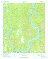 Lake Nichol, Alabama 1974 (1974) USGS Old Topo Map Reprint 7x7 AL Quad 304355