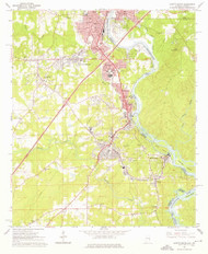 Lanett South, Alabama 1964 (1976) USGS Old Topo Map Reprint 7x7 AL Quad 304368