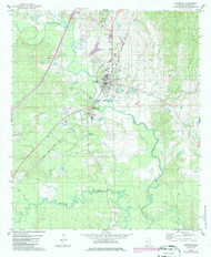 Livingston, Alabama 1974 (1986) USGS Old Topo Map Reprint 7x7 AL Quad 304438