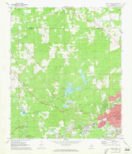 Opelika West, Alabama 1971 (1973) USGS Old Topo Map Reprint 7x7 AL Quad 304746