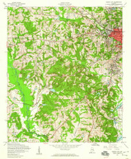 Phenix City, Alabama 1955 (1959) USGS Old Topo Map Reprint 7x7 AL Quad 304812