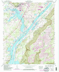 Stevenson, Alabama 1947 (1984) USGS Old Topo Map Reprint 7x7 AL Quad 305114