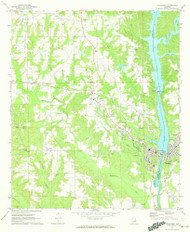 Tallassee, Alabama 1971 (1973) USGS Old Topo Map Reprint 7x7 AL Quad 305171