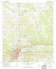 Union Springs, Alabama 1973 (1976) USGS Old Topo Map Reprint 7x7 AL Quad 305269