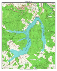 Glendale Lake 1961 - Custom USGS Old Topo Map - Pennsylvania