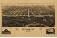 Mandan, North Dakota 1883 Bird's Eye View
