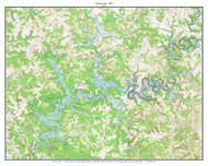 Nolin Lake 1967 - Custom USGS Old Topographic Map - Kentucky