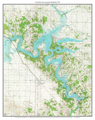 Coralville Lake and Lake Macbride 1968 - Custom USGS Old Topographic Map - Iowa