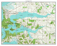 Lake McBride  1968 - Custom USGS Old Topographic Map - Iowa
