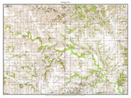 Rathburn  1935 - Custom USGS Old Topographic Map - Iowa