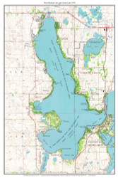 West Okoboji Lake and Center Lake 1970 - Custom USGS Old Topographic Map - Iowa