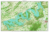 Douglas Lake 1961 - Custom USGS Old Topo Map - Tennessee