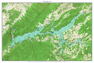 Watuga Lake 1960 - Custom USGS Old Topo Map - Tennessee
