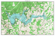 Woods Reservoir  1962 - Custom USGS Old Topo Map - Tennessee