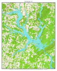 High Rock Lake  1962 - Custom USGS Old Topo Map - North Carolina