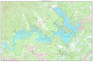 Lake James 1997 - Custom USGS Old Topo Map - North Carolina
