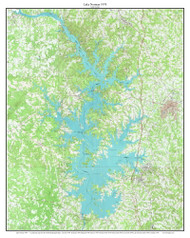 Lake Norman 1970 - Custom USGS Old Topo Map - North Carolina