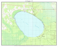 Lake Waccamaw 1987 - Custom USGS Old Topo Map - North Carolina