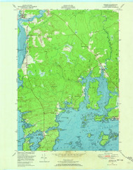 Addison, Maine 1948 (1973) USGS Old Topo Map Reprint 7x7 ME Quad 806446