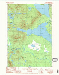 Attean Pond, Maine 1989 (1989) USGS Old Topo Map Reprint 7x7 ME Quad 807763
