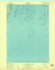 Bailey Island, Maine 1957 (1959) USGS Old Topo Map Reprint 7x7 ME Quad 806475