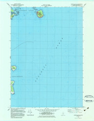 Baker Island, Maine 1983 (1983) USGS Old Topo Map Reprint 7x7 ME Quad 806477