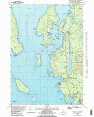 Bartlett Island, Maine 1981 (1982) USGS Old Topo Map Reprint 7x7 ME Quad 104897