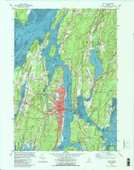 Bath, Maine 1980 (1980) USGS Old Topo Map Reprint 7x7 ME Quad 807781