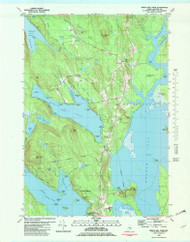 Beech Hill Pond, Maine 1981 (1982) USGS Old Topo Map Reprint 7x7 ME Quad 806496