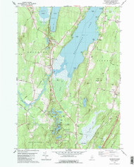Belgrade, Maine 1980 (1980) USGS Old Topo Map Reprint 7x7 ME Quad 104909