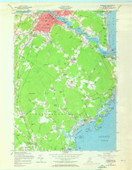 Biddeford, Maine 1956 (1971) USGS Old Topo Map Reprint 7x7 ME Quad 806505