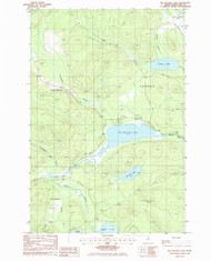 Big Machias Lake, Maine 1985 (1986) USGS Old Topo Map Reprint 7x7 ME Quad 104924
