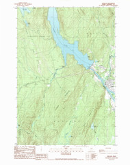 Bingham, Maine 1989 (1989) USGS Old Topo Map Reprint 7x7 ME Quad 104929