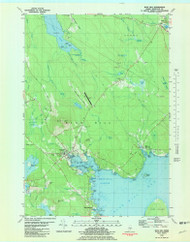 Blue Hill, Maine 1981 (1981) USGS Old Topo Map Reprint 7x7 ME Quad 806525