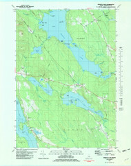 Branch Lake, Maine 1981 (1982) USGS Old Topo Map Reprint 7x7 ME Quad 806540