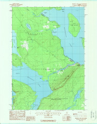 Brassua Lake East, Maine 1988 (1988) USGS Old Topo Map Reprint 7x7 ME Quad 807815