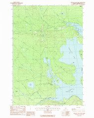 Brassua Lake West, Maine 1988 (1988) USGS Old Topo Map Reprint 7x7 ME Quad 104958