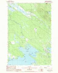 Brookton, Maine 1988 (1988) USGS Old Topo Map Reprint 7x7 ME Quad 104976
