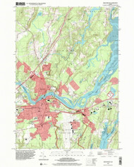 Brunswick, Maine 1996 (2001) USGS Old Topo Map Reprint 7x7 ME Quad 104979