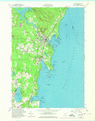 Camden, Maine 1955 (1974) USGS Old Topo Map Reprint 7x7 ME Quad 806576