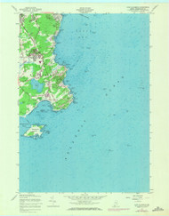 Cape Elizabeth, Maine 1957 (1971) USGS Old Topo Map Reprint 7x7 ME Quad 806585