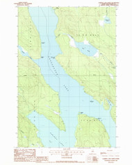 Caribou Lake North, Maine 1988 (1988) USGS Old Topo Map Reprint 7x7 ME Quad 105000