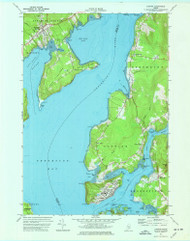 Castine, Maine 1973 (1977) USGS Old Topo Map Reprint 7x7 ME Quad 806598