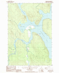 Chesuncook, Maine 1988 (1988) USGS Old Topo Map Reprint 7x7 ME Quad 105025
